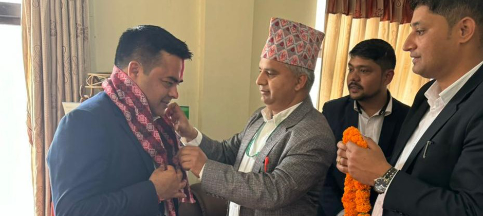 Slider Image: New Chief Bhoj Raj Sapkota Joins Office